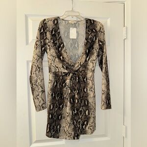 Mable Sexy Snakeskin Mini Dress!